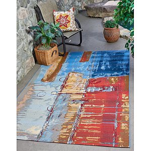 Unique Loom 5' 3 x 8' Outdoor Modern Rug