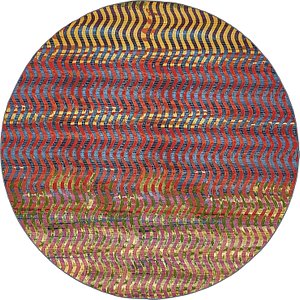 Unique Loom 8' x 8' Outdoor Modern Round Rug