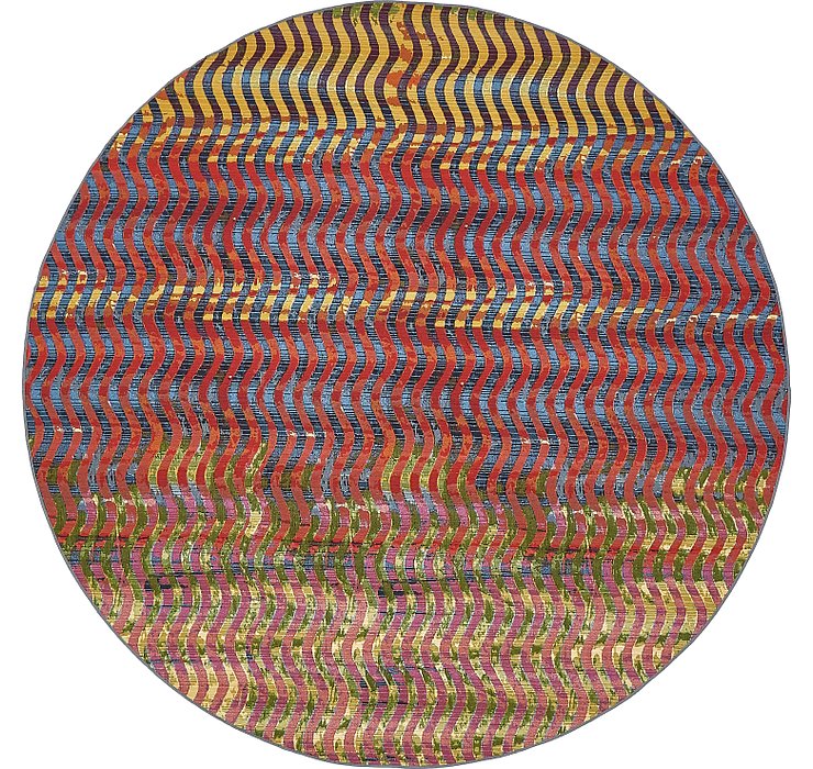 8' x 8' Outdoor Modern Round Rug