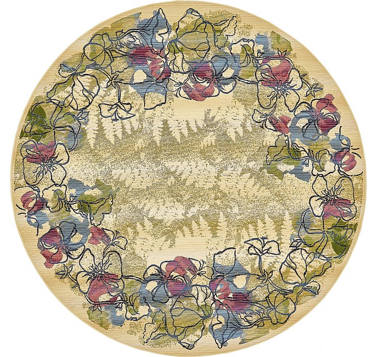 8' x 8' Outdoor Botanical Round...