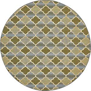 8' x 8' Outdoor Trellis Round Rug