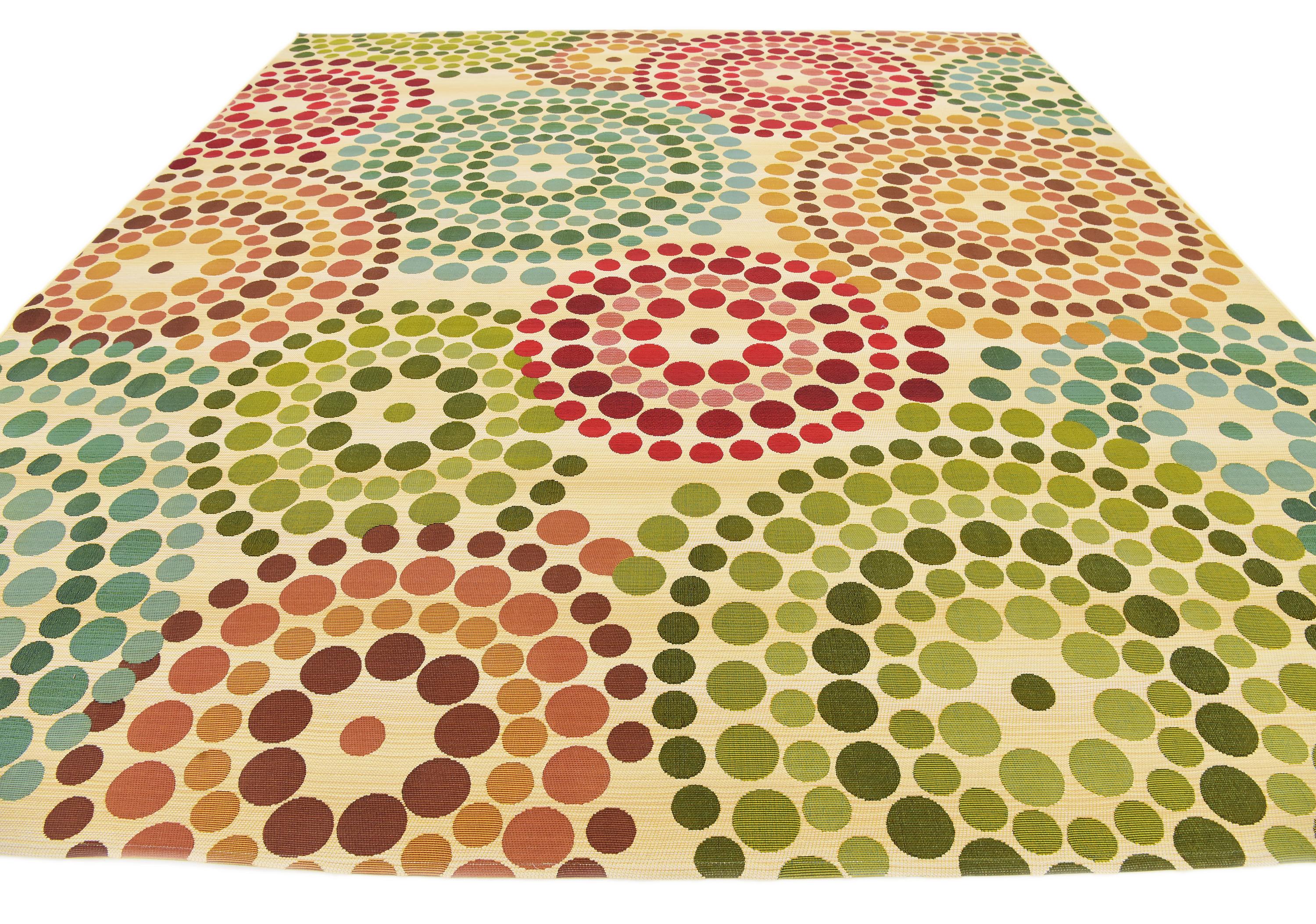 Beige 10' x 12' Outdoor Modern Rug eSaleRugs