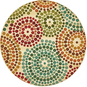 Unique Loom 8' x 8' Outdoor Modern Round Rug