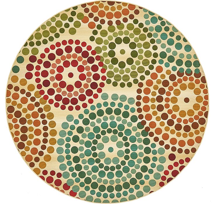 245cm x 245cm Outdoor Modern Round Rug