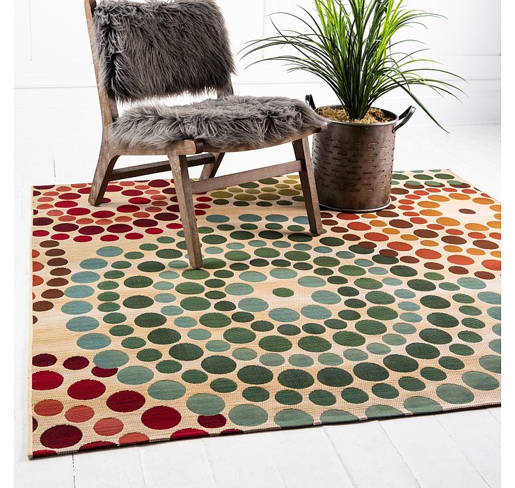 6' x 6' Outdoor Modern Square Rug