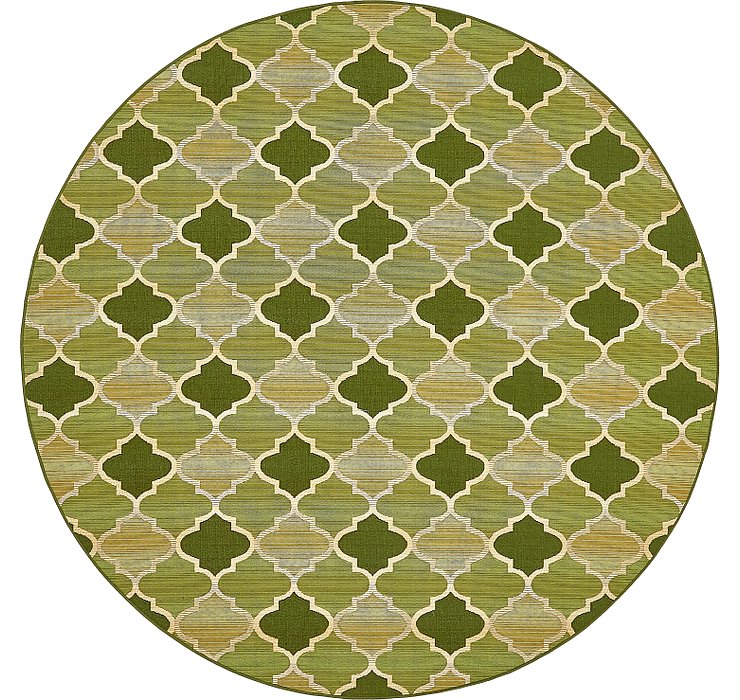 8' x 8' Outdoor Trellis Round Rug