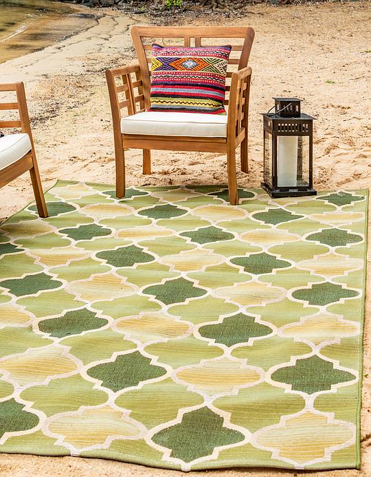 Green 5 3 X 8 Outdoor Trellis Rug Area Rugs Erugs Main Image Of Rug