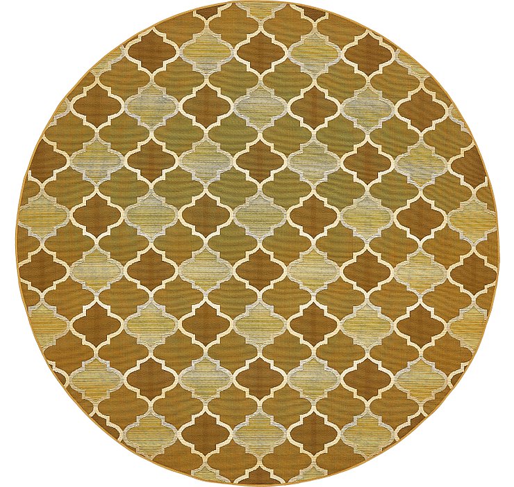 8' x 8' Outdoor Trellis Round Rug