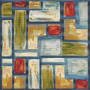 Unique Loom 6' x 6' Outdoor Modern Square Rug