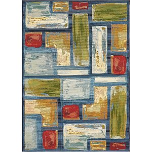 Unique Loom 4' x 6' Outdoor Modern Rug