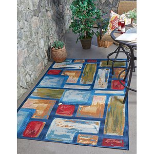 Unique Loom 5' 3 x 8' Outdoor Modern Rug