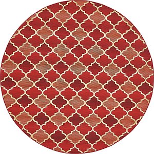 Unique Loom 8' x 8' Outdoor Round Rug