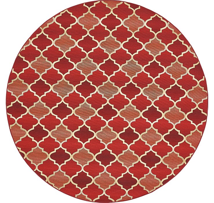 8' x 8' Outdoor Lattice Round Rug