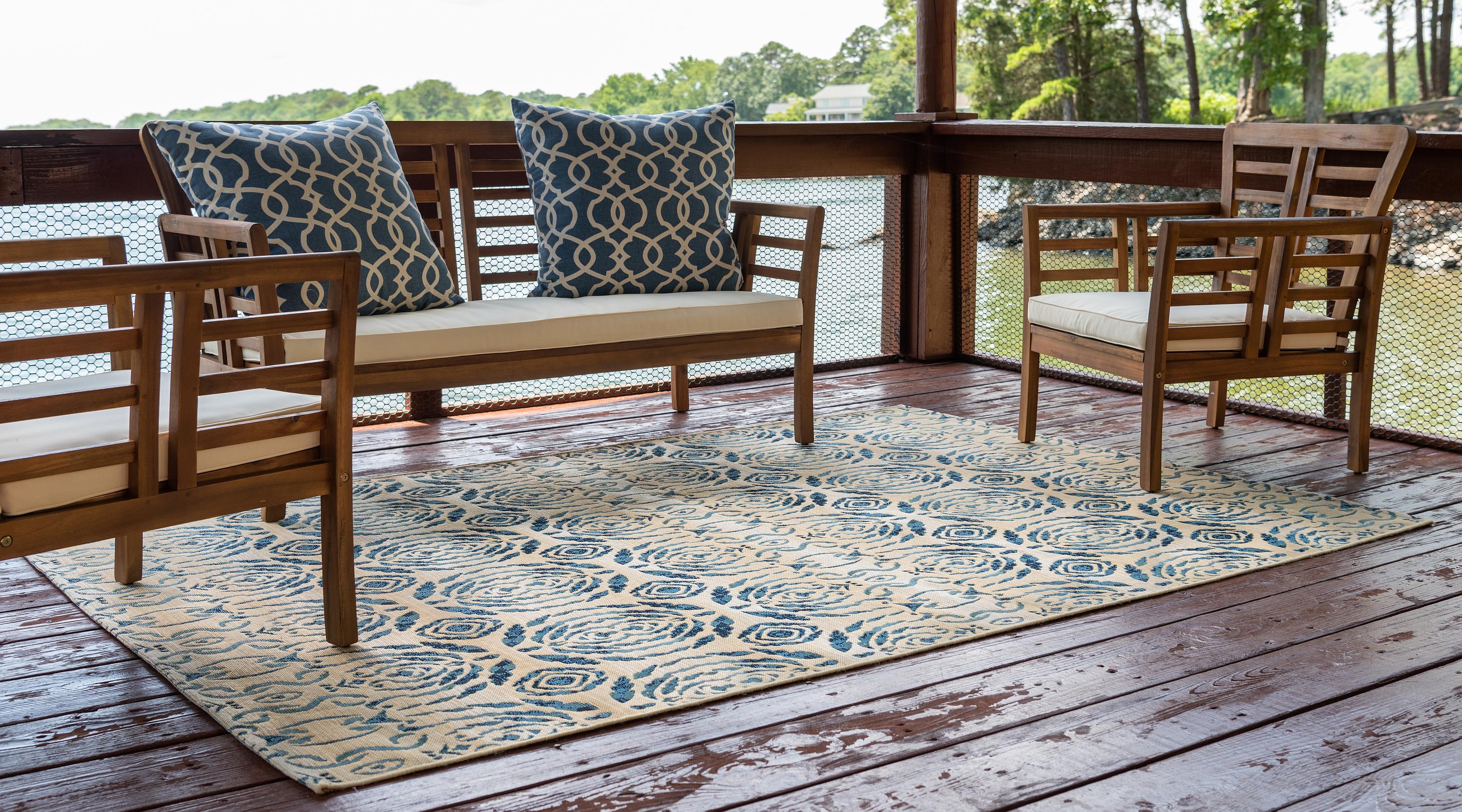 Beige 10' x 12' Outdoor Modern Rug eSaleRugs