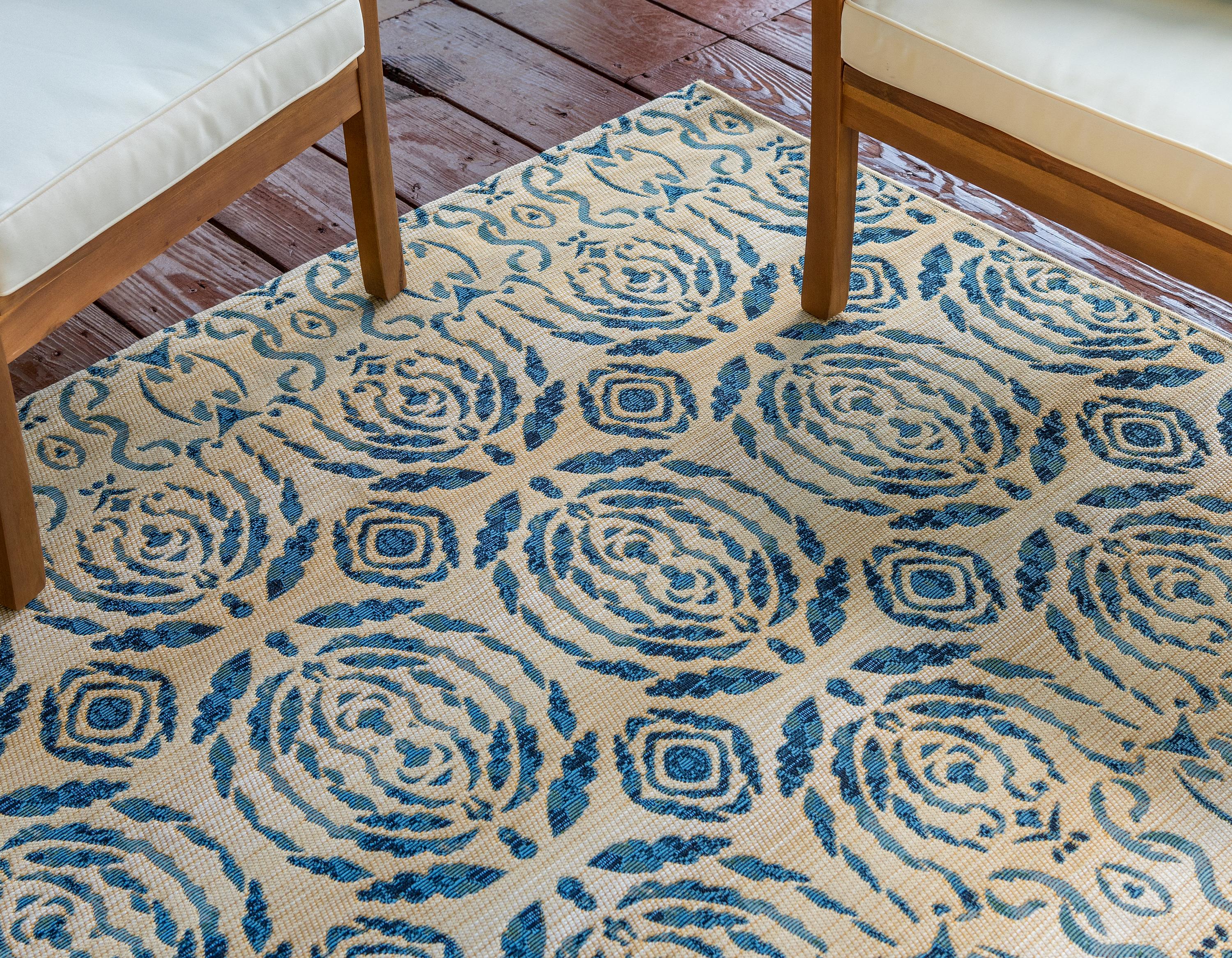 Beige 10' x 12' Outdoor Modern Rug eSaleRugs