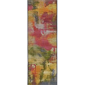 Unique Loom 2' x 6' Outdoor Modern Runner Rug
