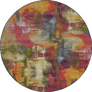 8' x 8' Outdoor Modern Round Rug