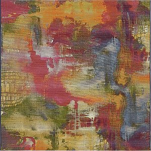 Unique Loom 6' x 6' Outdoor Modern Square Rug