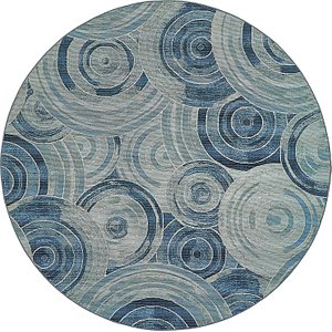 8' x 8' Outdoor Modern Round Rug