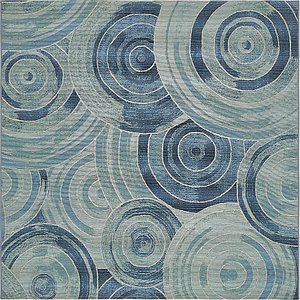 Unique Loom 6' x 6' Outdoor Modern Square Rug