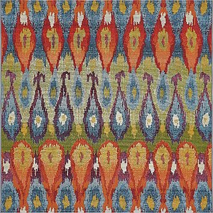 Unique Loom 6' x 6' Outdoor Modern Square Rug