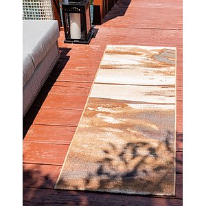 Unique Loom 2' x 6' Outdoor Modern Runner Rug