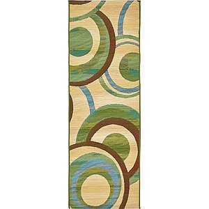Unique Loom 2' x 6' Outdoor Modern Runner Rug