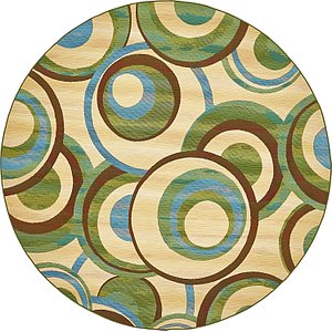 8' x 8' Outdoor Modern Round Rug