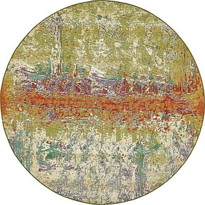 Unique Loom 8' x 8' Outdoor Modern Round Rug
