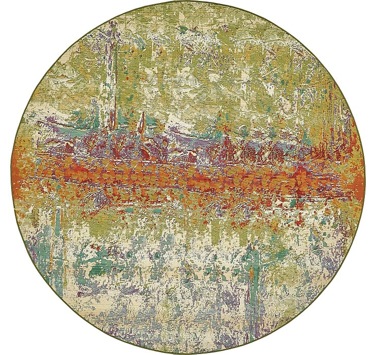 8' x 8' Outdoor Modern Round Rug