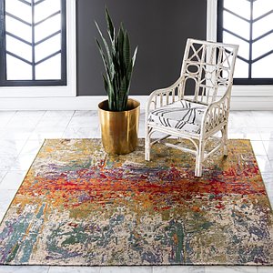 6' x 6' Outdoor Modern Square Rug