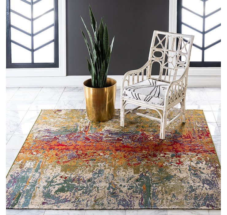 6' x 6' Outdoor Modern Square Rug