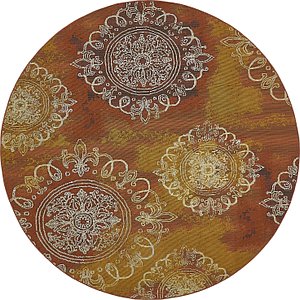 Unique Loom 8' x 8' Outdoor Modern Round Rug