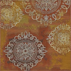 Unique Loom 6' x 6' Outdoor Modern Square Rug