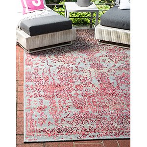 Unique Loom 4' x 6' Outdoor Botanical Rug