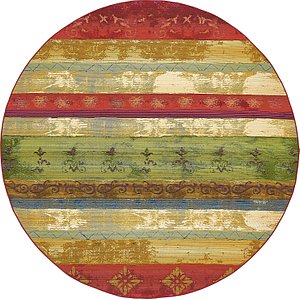 Unique Loom 8' x 8' Outdoor Modern Round Rug