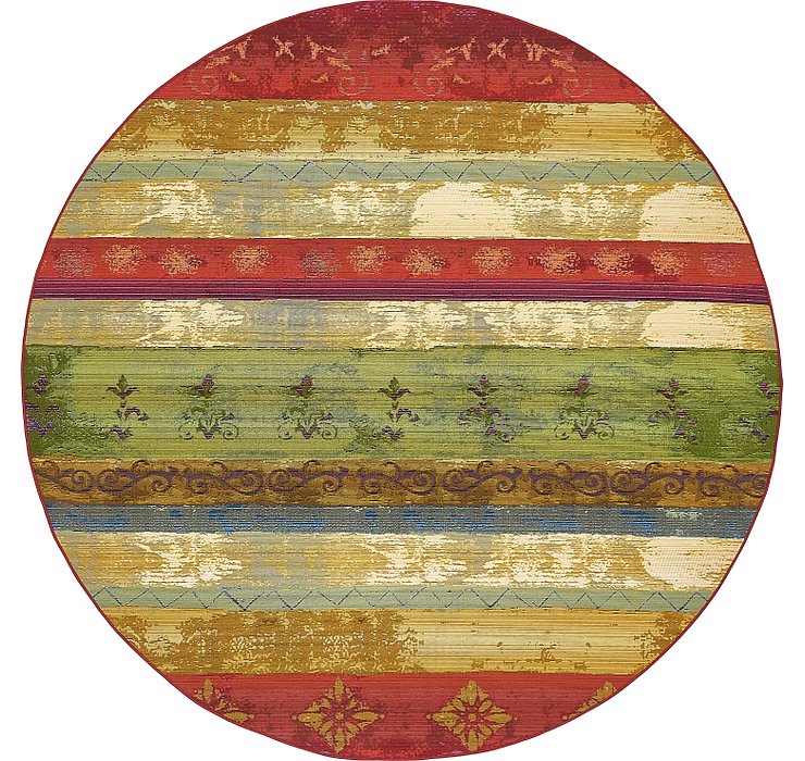 8' x 8' Outdoor Modern Round Rug