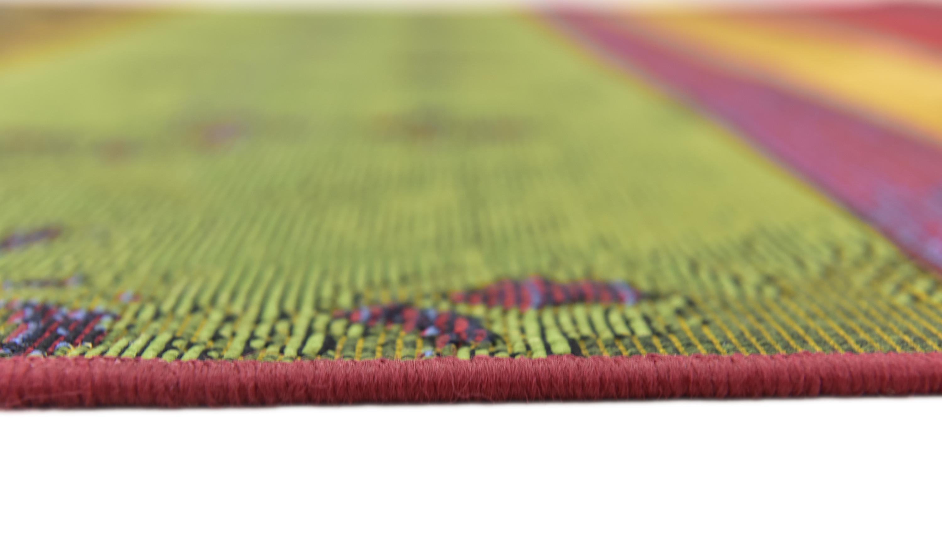 Multicolor 6' x 6' Outdoor Modern Square Rug eSaleRugs