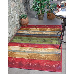 Unique Loom 4' x 6' Outdoor Modern Rug