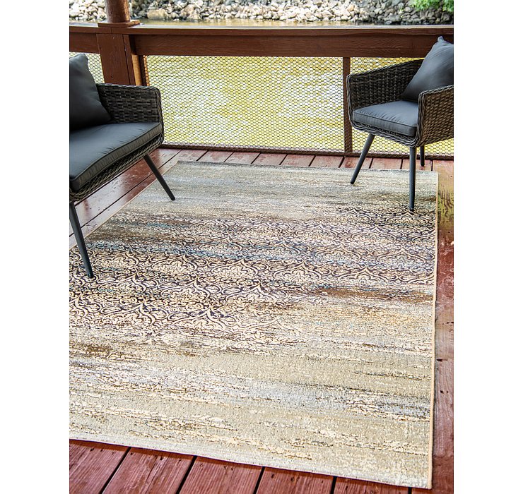 5' 3 x 8' Outdoor Botanical Rug