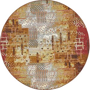Unique Loom 8' x 8' Outdoor Modern Round Rug