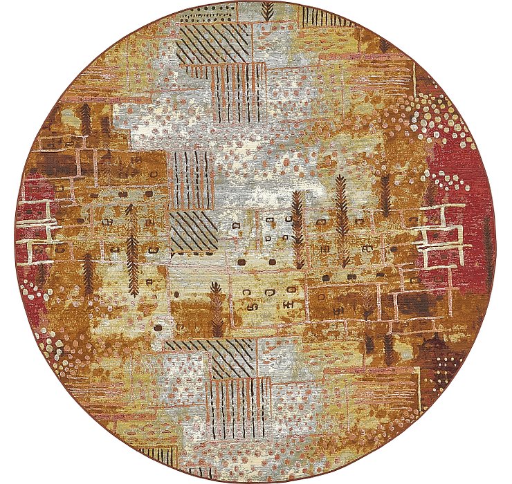 8' x 8' Outdoor Modern Round Rug