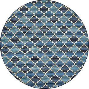 8' x 8' Outdoor Trellis Round Rug