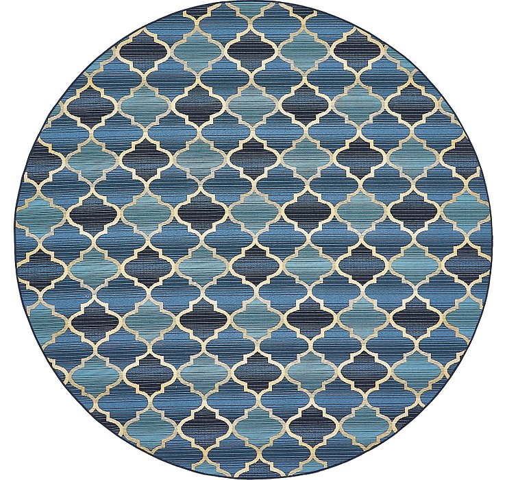 8' x 8' Outdoor Lattice Round Rug
