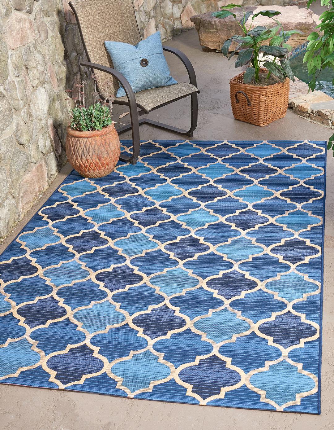 outdoor lattice rug