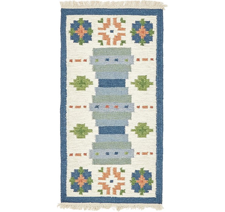 2' 4 x 4' 7 Kilim Dhurrie Rug