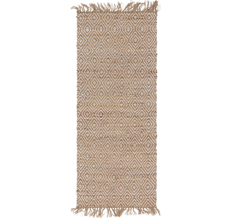 2' 6 x 6' Braided Jute Runner Rug