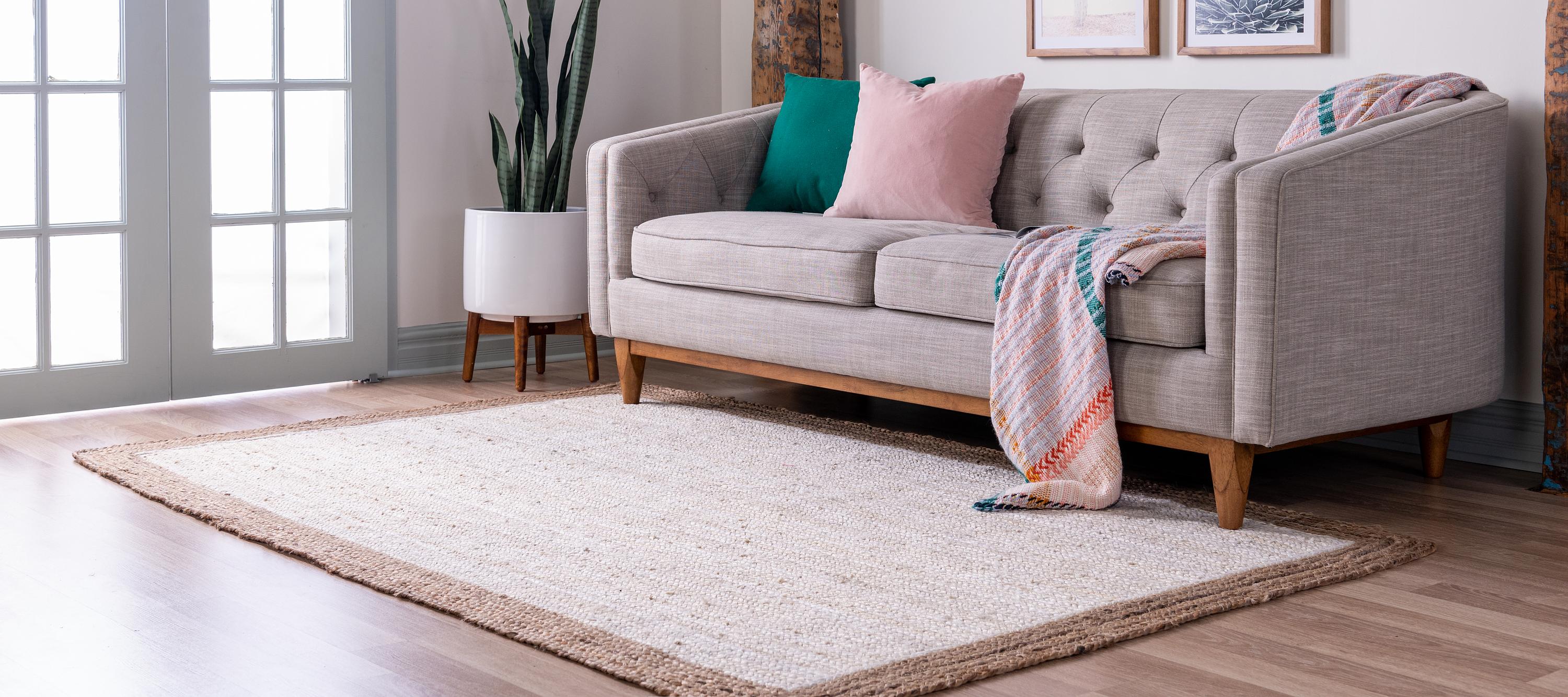 White 8' x 10' Braided Jute Rug eSaleRugs