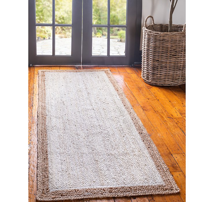 2' 6 x 6' Braided Jute Runner Rug