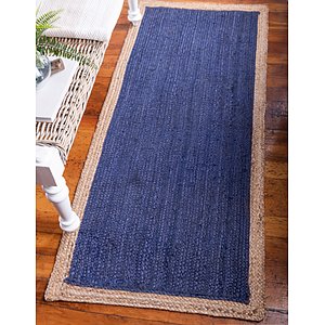 Unique Loom 2' 6 x 6' Braided Jute Runner Rug